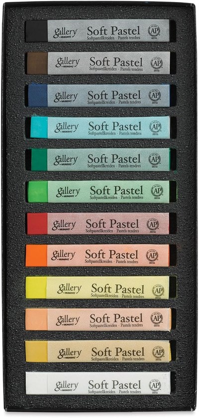 Mungyo MPV-12 Pastel Boya Yumuşak Toz Pastel, 12 Renk