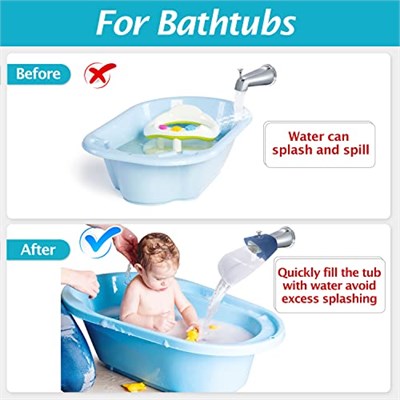 Musluk Uzatıcı, 2li Paket Bebek Banyo Yardımcısı, Çocuklar Bebek Çocuklar için Banyo Küveti Musluk Uzatıcı, Banyo Mutfak Lavabo Musluk için Musluk Uzatıcı, Çoğu Musluğa Uyar (Koyu Mavi)