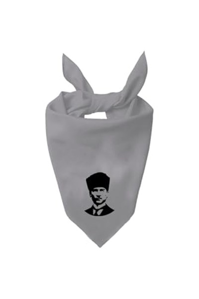 Mustafa Kemal Atatürk Silüet Tasarım Tek Renk Fular