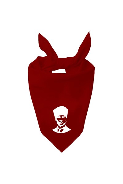 Mustafa Kemal Atatürk Silüet Tasarım Tek Renk Fular