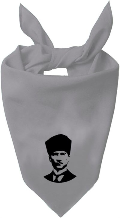 Mustafa Kemal Atatürk Silüet Tasarım Tek Renk Fular