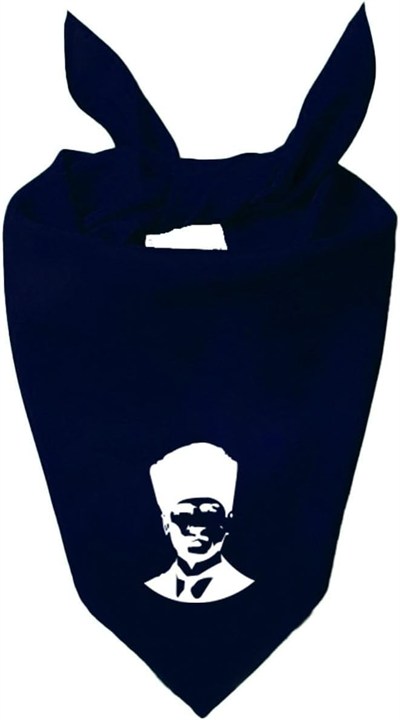 Mustafa Kemal Atatürk Silüet Tasarım Tek Renk Fular