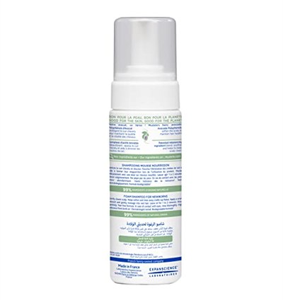 Mustela 150 ml Saç Pullanmalarına Karşı Köpük Şampuan, Yenidoğan Bebekler için
