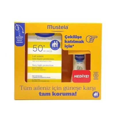 Mustela Güneş Losyonu SPF50 100 ml + Mustela Hydra Bebe 50 ml