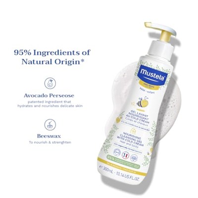 Mustela Mustela Kuru Ciltler için Cold Cream İçeren Besleyici Şampuan 300 ml 1 Paket
