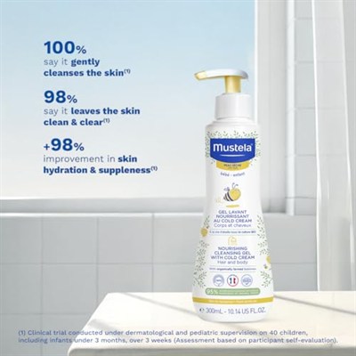 Mustela Mustela Kuru Ciltler için Cold Cream İçeren Besleyici Şampuan 300 ml 1 Paket
