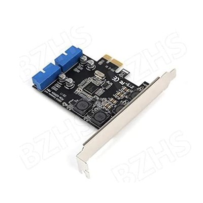 Mustpoint PCI-E X1 - 2 Bağlantı Noktası 19 Pin USB 3.0 Başlık PCI Expressden Çift 20 Pin USB 3.0 Kartı