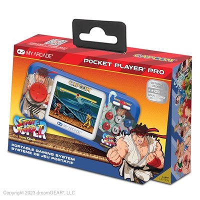 My Arcade Street Fighter II Pocket Player Pro: 2 Oyun, 2.7 inç Renkli Ekranlı Taşınabilir Oyun Sistemi - Seçenekler: Sokak dövüşçüsü, Atari, Bayan Pacman, MegaMan, Pacman...