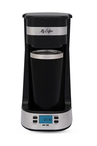 Mycoffee Touch MC-107 Çelik Termos Bardaklı, 420ml Kapasiteli, LCD Ekranlı, 750W, Programlanabilir, Otomatik Filtre Kahve Makinesi