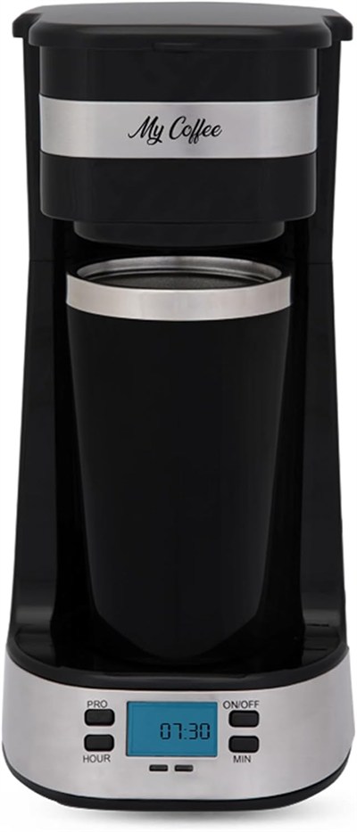 Mycoffee Touch MC-107 Çelik Termos Bardaklı, 420ml Kapasiteli, LCD Ekranlı, 750W, Programlanabilir, Otomatik Filtre Kahve Makinesi
