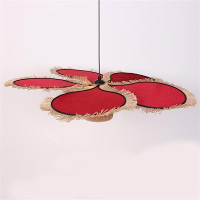 Mylamp Papatya Kadife Kumaş Avize 90 Cm 30 Cm