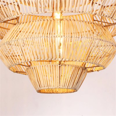 Mylamp Rattan Lucy Aydınlatma 60x60 Cm L Yapımı Doğal Avize