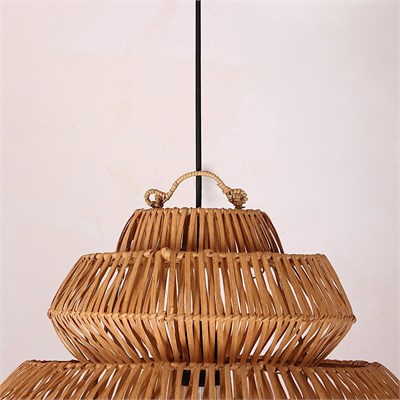 Mylamp Rattan Lucy Aydınlatma 60x60 Cm L Yapımı Doğal Avize