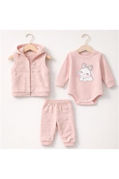 MYZİ STORE Kız Bebek%100 Pamuk 3lü Takım Tavşan ve Çiçek Desenli BEDEN: 03-36 - 69-912 AY - - Seçenekler: 0-3 AY, 3-6 AY, 6-9 AY, 6-12 Ay, 9-12 Ay