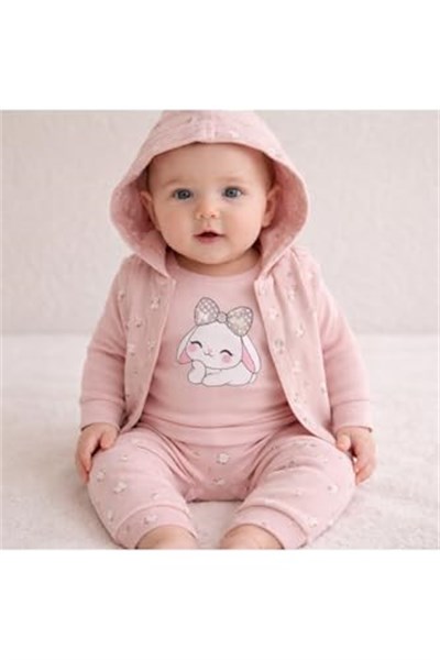 MYZİ STORE Kız Bebek%100 Pamuk 3lü Takım Tavşan ve Çiçek Desenli BEDEN: 03-36 - 69-912 AY - - Seçenekler: 0-3 AY, 3-6 AY, 6-9 AY, 6-12 Ay, 9-12 Ay