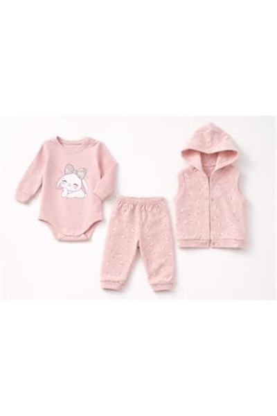 MYZİ STORE Kız Bebek%100 Pamuk 3lü Takım Tavşan ve Çiçek Desenli BEDEN: 03-36 - 69-912 AY - - Seçenekler: 0-3 AY, 3-6 AY, 6-9 AY, 6-12 Ay, 9-12 Ay