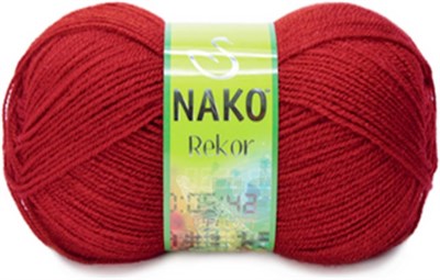 Nako Rekor El Örgü İpliği Yünü 1175 Koyu Kırmızı