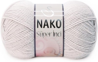 Nako Süper İnci El Örgü İpi 100 gr 3079 Pembeli Gri