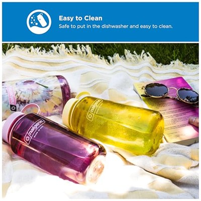 Nalgene Sustain Tritan BPA içermeyen su şişesi,%50 plastik atıktan, 900 ml, geniş ağızlı, tereyağı