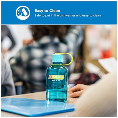 Nalgene Sustain Tritan BPA İçermeyen Su Şişesi,%50 Plastik Atıktan Elde Edilmiş Malzemeden Üretilmiştir, 16 oz, Dar Ağız, Mocha