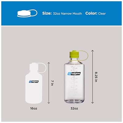 Nalgene Üniseks Gençlik EH Sustain Şişesi, Şeffaf, 1 Litre