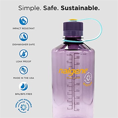 Nalgene Unisex – Yetişkin EH Sustain içecek şişesi, Clementine, 1 l