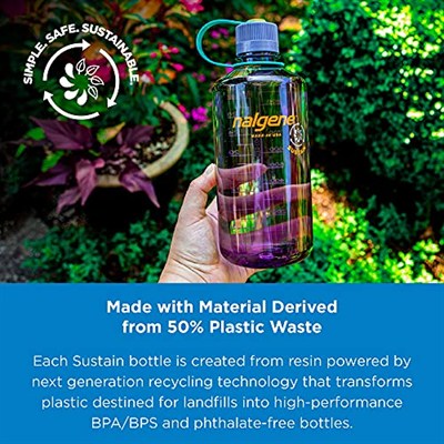 Nalgene Unisex – Yetişkin EH Sustain içecek şişesi, Clementine, 1 l