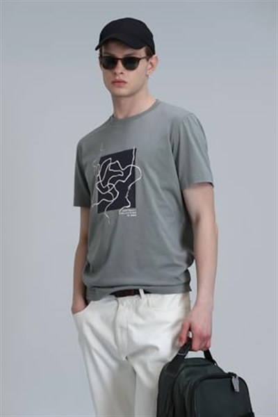 Nally Modern Grafik T- Shirt Beyaz