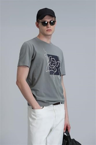 Nally Modern Grafik T- Shirt Beyaz