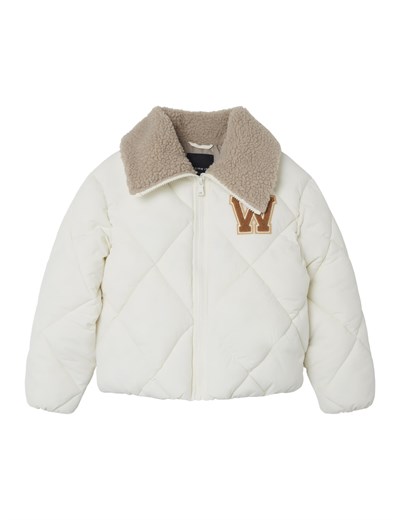 NAME IT Nkfmelbourne Unisex Çocuk Şişme Mont,Ekru 9 Yaş
