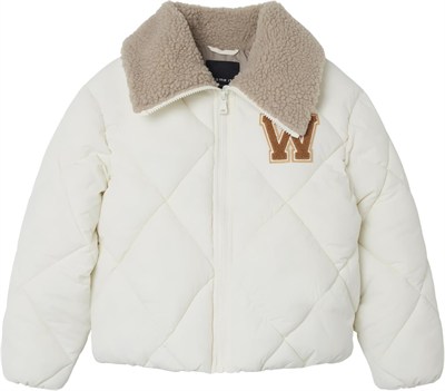 Name it Nkfmelbourne Unisex Çocuk Şişme Mont, Ekru, 8 Yaş