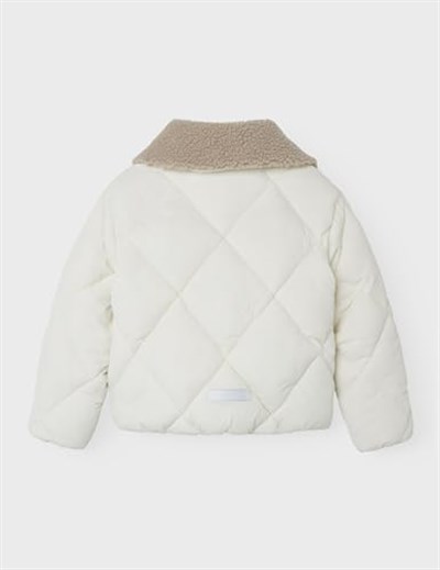 Name it Nkfmelbourne Unisex Çocuk Şişme Mont, Ekru, 8 Yaş