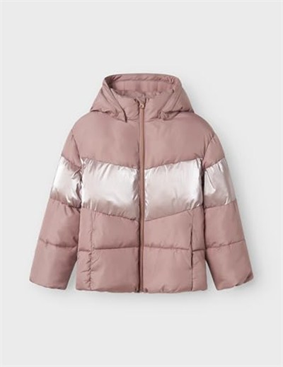 Name it Nkfmille Kız Çocuk Şişme Mont, Pudra, 7 Yaş