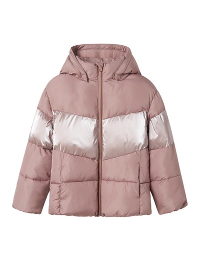 Name it Nkfmille Kız Çocuk Şişme Mont, Pudra, 7 Yaş