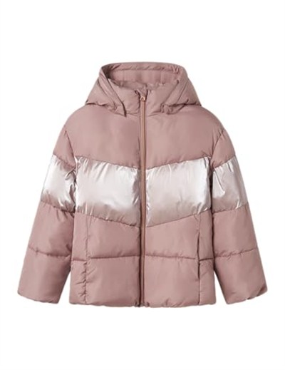 Name it Nkfmille Kız Çocuk Şişme Mont, Pudra, 7 Yaş