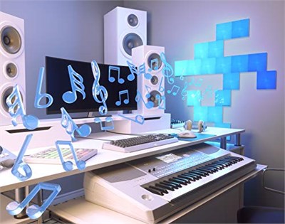 Nanoleaf Canvas Starter Kit, 9 LED RGBW Akıllı Işık Oranı - Modüler WLAN LED Paneller, 16 milyon renkli duvar lambası iç, müzik ve ekran senkro - Seçenekler: 9er Starterpack, Erweiterungspack (4 Stk.)