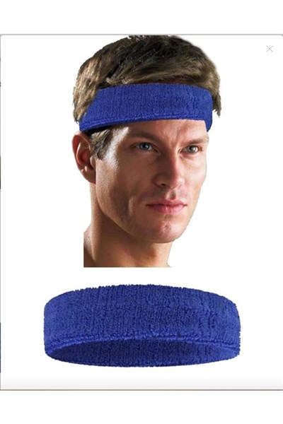 NASYA unisex havlu ter bandı kafa bandı tenis saç bandı headband Mavi