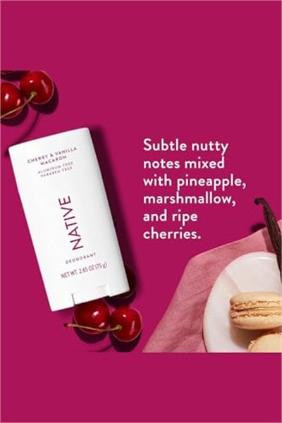 Native Cherry & Vanilla Macaron Alüminyumsuz Stick Deodorant 75Gr