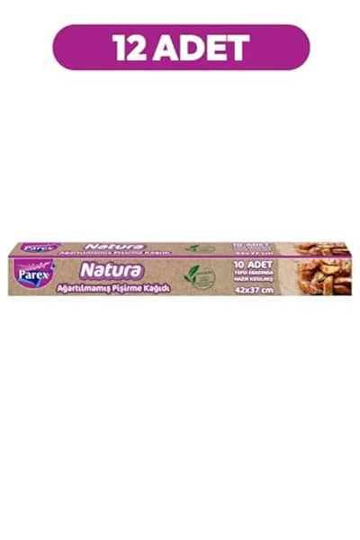 Natura 12 Adet Ağartılmamış Organik Hazır Kesilmiş Pişirme Kağıdı 10lu
