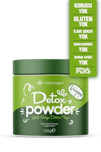 Naturagen Vity Detox Powder Yeşil Sebze Detox Tozu 120g