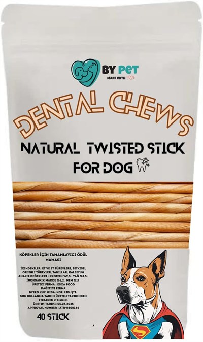 Naturel Burgu Çubuk Köpek Ödül Ve Çiğnemi Kemiği- 40 Adet Maxi Paket