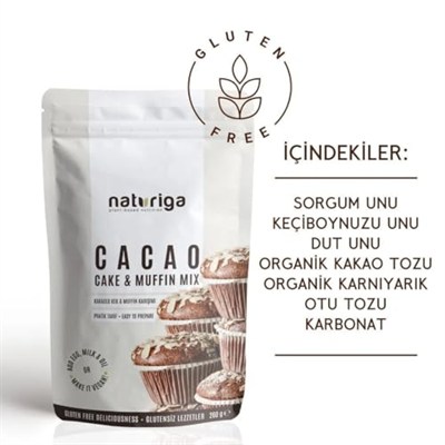 Naturiga Glutensiz Kek Karışımı (Kakaolu) 260 gr