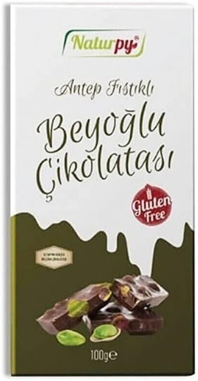 Naturpy Glutensiz Antep Fıstıklı Beyoğlu Çikolatası