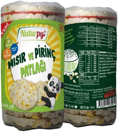Naturpy Glutensiz Yuvarlak Pirinç Ve Mısır Patlağı