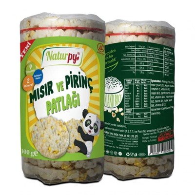 Naturpy Glutensiz Yuvarlak Pirinç Ve Mısır Patlağı