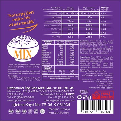 Naturpy Kinoalı & Karabuğdaylı Pirinç Patlağı 100 Gr