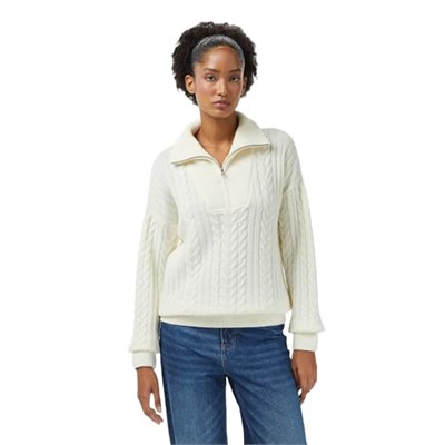 Nautica Kadın Krem Regular Fit Kazak-57S136T.1MA L - Bedenler: XS, S, M, L