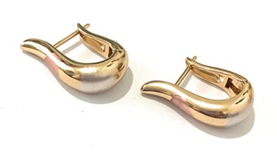 NAZEM Gold Oval Küpe