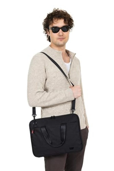 Necati Çanta Macbook Organizer Laptop Evrak Çantası 13 & 14 Inç Siyah