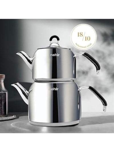 Nehir 29006 Maxi Modern Çelik Çaydanlık Takımı
